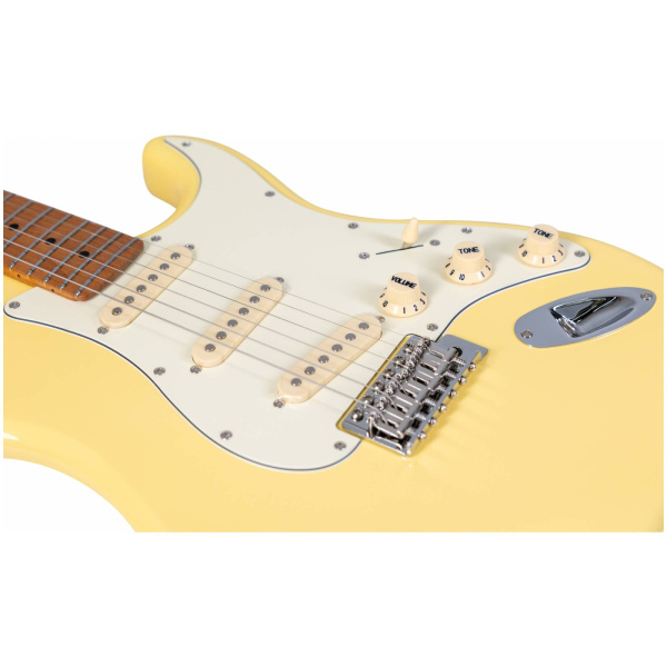 JS-300 VYW электрогитара, Stratocaster, корпус тополь запеченный, 22 лада, SSS, tremolo, JET