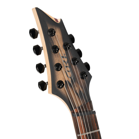 KX507MS-Pale-Moon-NBB KX Series Электрогитара мультимензурная 7-струнная, черная, Cort