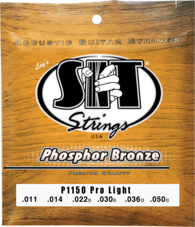 P1150 Phosphor Bronze Pro Light Комплект струн для акустической гитары, 11-50. SIT