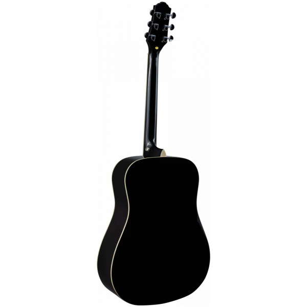 D-200 BK Акустическая гитара, цвет черный, FLIGHT