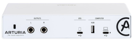 MiniFuse 2 White OTG Внешняя звуковая карта, Аудиоинтерфейс USB. ARTURIA