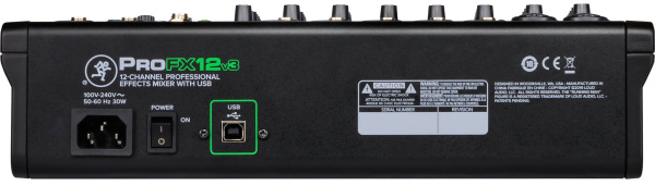 ProFX12v3 12-канальный микшер с процессором эффектов и USB. MACKIE