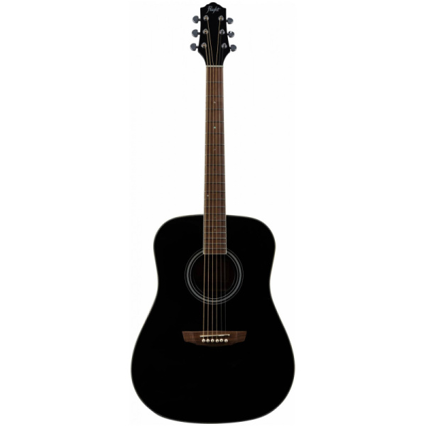 D-200 BK Акустическая гитара, цвет черный, FLIGHT