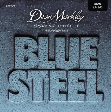 DM2672A Blue Steel NPS Комплект струн для бас-гитары, никелированные, 45-100, Dean Markley