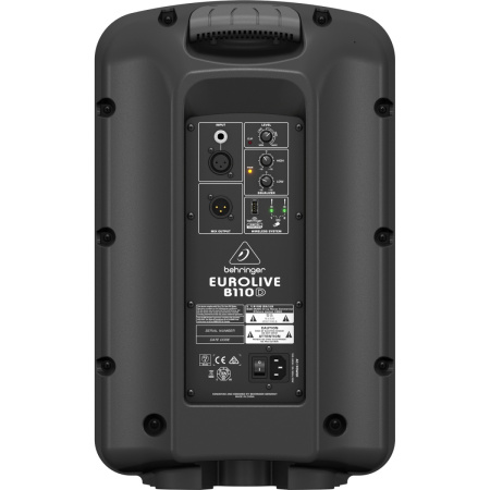 B110D активная двухполосная акустическая система,10'+1.35', 300Вт, усилитель класса D, BEHRINGER