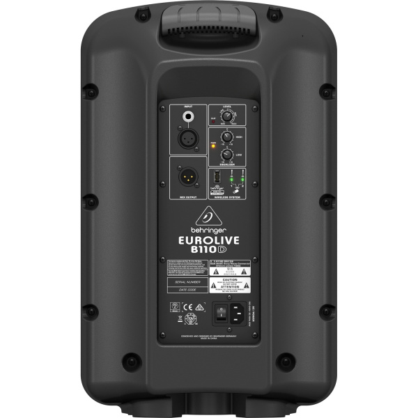 B110D активная двухполосная акустическая система,10'+1.35', 300Вт, усилитель класса D, BEHRINGER