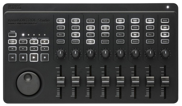NANOKONTROL-STUDIO портативный USB-MIDI-контроллер, 8 фейдеров. KORG