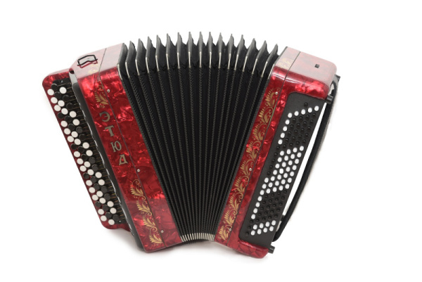 BN-40-RD (БН-40) Баян ученический двухголосный Этюд-205М2, 55х100-II, красный, Тульская гармонь