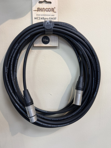 MC248pro-XMXF-10m Микрофонный кабель сценический с разъёмами XLR 10м, SHNOOR