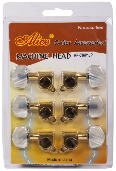 AP-016V1JP Комплект 3+3 колковой механики, золото, Alice