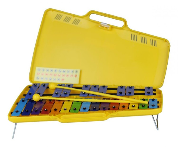 AG-25N3 Глокеншпиль, 25 брусков, желтый футляр, Angel