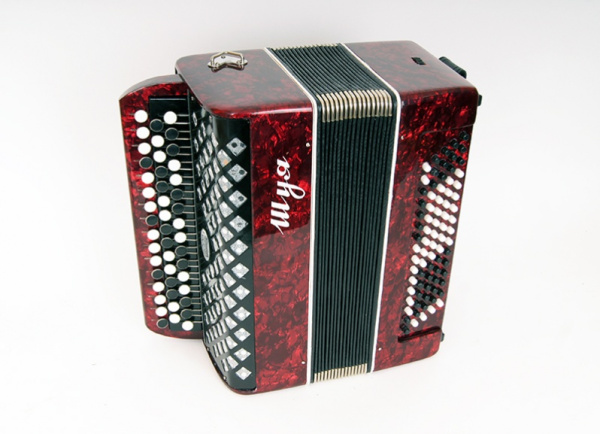 C27-RED Баян «Шуя» 47х80-II, красный, Шуйская гармонь	