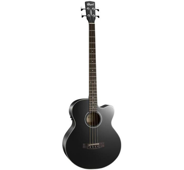 AB850F-BK-BAG Acoustic Bass Series Электроакустическая бас-гитара с вырезом, чехол в комплекте, Cort