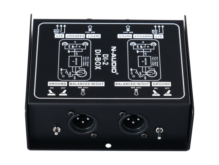 DI-2 D.I. Box Дибокс, Преобразователь сигнала для гитары, пассивный, N-Audio