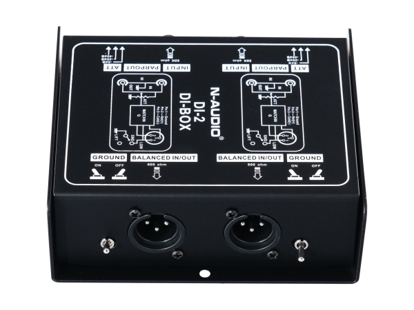 DI-2 D.I. Box Дибокс, Преобразователь сигнала для гитары, пассивный, N-Audio