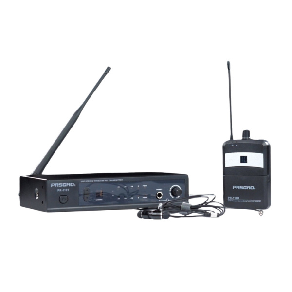 PR-110 Стереосистема персонального мониторинга аналоговая, наушники в комплекте (655-679Mhz). Pasgao