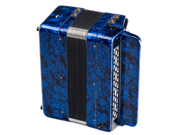 BN-40-BL (БН-40) Баян ученический двухголосный Этюд-205М2, 55х100-II, синий, Тульская гармонь