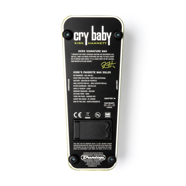 KH95 Kirk Hammett Cry Baby Wah Педаль эффектов, Dunlop