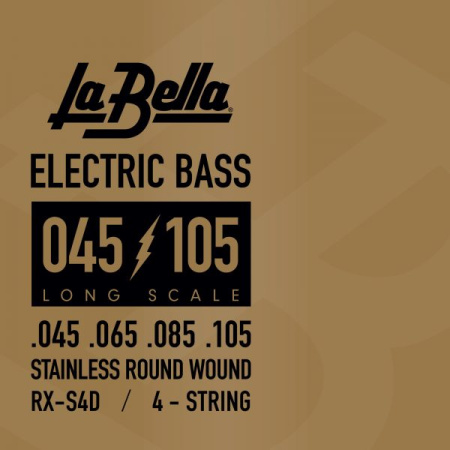RX-S4D RX – Stainless Комплект струн для бас-гитары, нерж.сталь, 45-105, La Bella