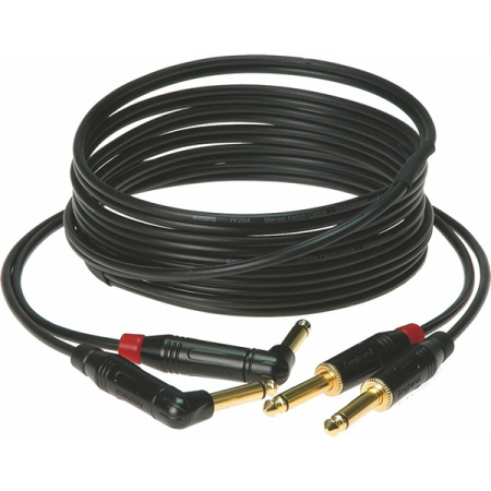 KMPR0300 KeyMaster Коммутационный кабель, 2xJack 6.35мм 2p-2хJack 6.35мм 2p угловой, 3м, Klotz