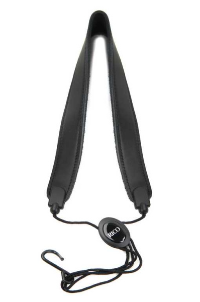 SLA14 Ремень (гайтан) для саксофона тенор/баритон, черная кожа, Rico