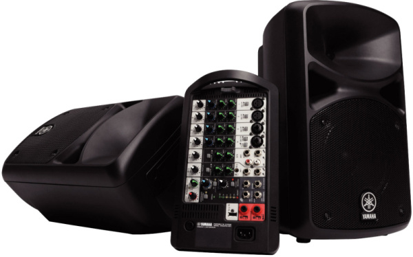 Stagepas400i1M Акустический комплект 400 Вт (200 Вт + 200 Вт) с микрофоном. Yamaha