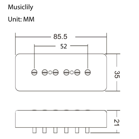 MX1256 Звукосниматель магнитный сингл, для LP SG, бриджевый, кремовый, Musiclily