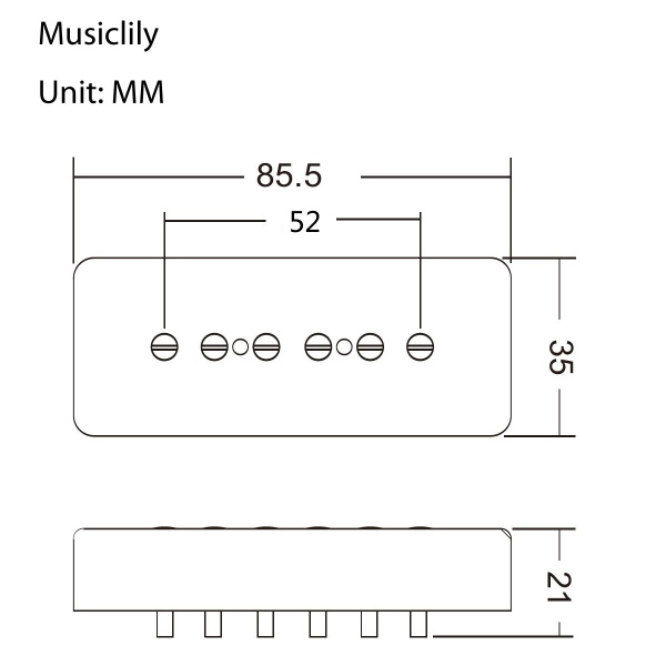 MX1256 Звукосниматель магнитный сингл, для LP SG, бриджевый, кремовый, Musiclily
