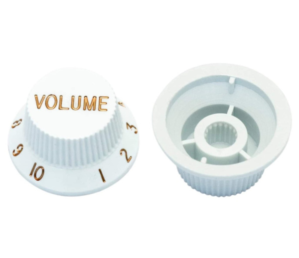 KPV15WH Ручка потенциометра, Volume, белая, Paxphil