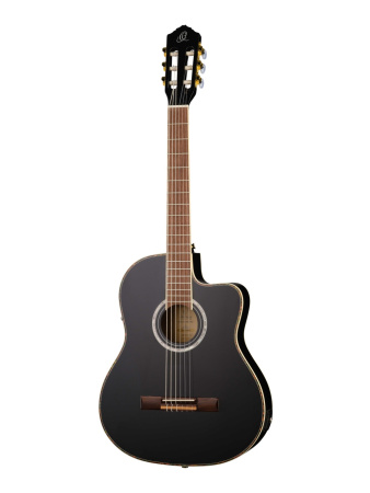 RCE145BK Family Series Pro Классическая гитара со звукоснимателем, в комплекте чехол, Ortega