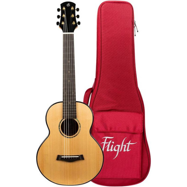 GUT850 гиталеле, строй ADGCEA, верхняя дека массив ели, корпус махагони, чехол в комплекте, FLIGHT 