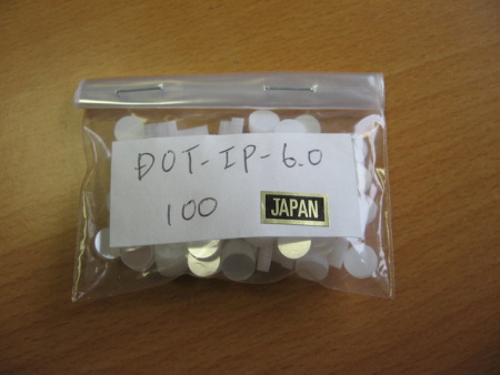 DOT-IP-6.0 Инлей пластиковый белый, диаметр 6 мм, цена за 1 шт. Hosco