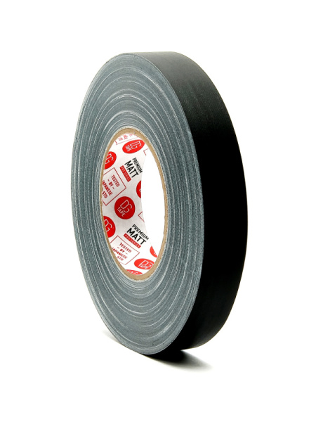 MATT50025/50В Клейкая лента Gaffer Tape@MATT (професс. тейп) 25мм/50м, матовый, черный. DG Solutions