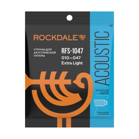 RFS-1047 Комплект струн для акустической гитары (фосфор. бронза). ROCKDALE 