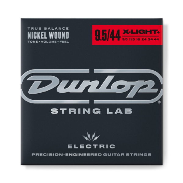 DEN09544 Комплект струн для электрогитары, никелированные, Х-Light, 9.5-44, Dunlop