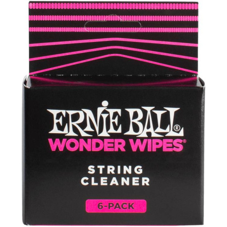 4277 Средство для чистки струн (салфетки), упаковка 6шт. Ernie Ball