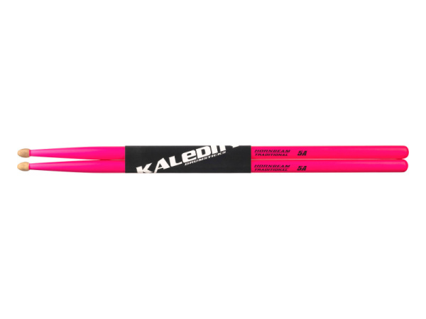 7KLHBPK5A Pink 5A Барабанные палочки, граб, флуоресцентные розовые, Kaledin Drumsticks