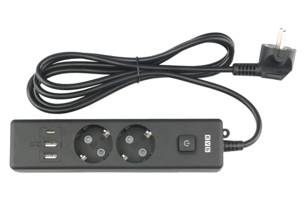 PC-5B-2M PowerCube Удлинитель, 2 розетки, 3 USB-порта, Электрическая мануфактура