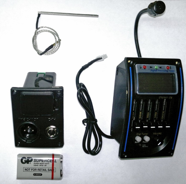 Prener-PM Звукосниматель врезной с микрофоном, 4-ех полосным эквалайзером и тюнером, Belcat