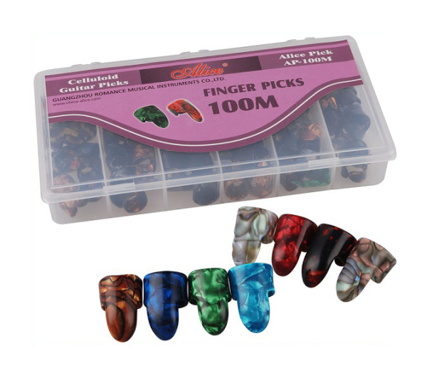 AP-100M Медиатор на палец, в ассортименте. Alice