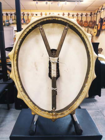 БШЯ-65Р Бубен шаманский мастеровой 65 см с колотушкой, 14 резонаторов, Laminor