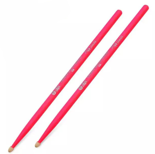 10101003033 (10101003002) Fluorescent Series 5A Барабанные палочки, розовые, орех гикори, HUN