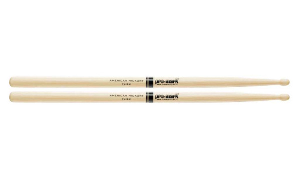 TX2BW 2B Барабанные палочки, орех гикори, деревянный наконечник, ProMark