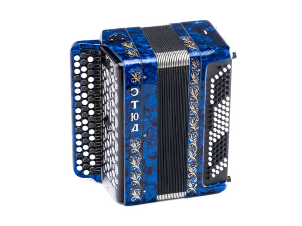 BN-40-BL (БН-40) Баян ученический двухголосный Этюд-205М2, 55х100-II, синий, Тульская гармонь