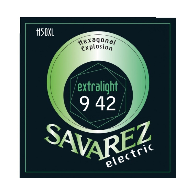 H50XL Hexagonal Explosion Комплект струн для электрогитары, никелированные, 9-42, Savarez