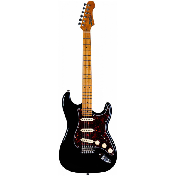 JS-300 BK Электрогитара Stratocaster, 22 лада, SSS, tremolo, цвет черный, JET