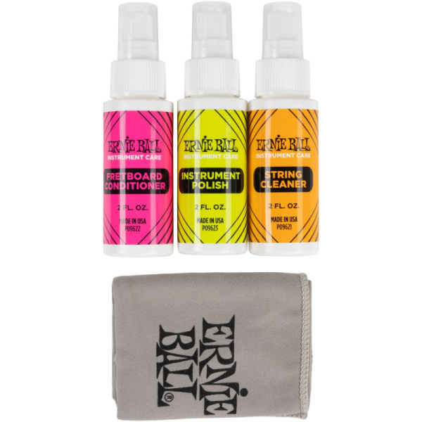 P04225 набор для ухода за гитарой: очиститель, полироль, кондиционер. Ernie Ball