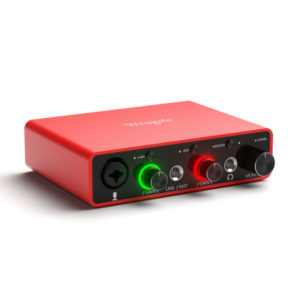 GV-AR001B Внешняя звуковая карта USB, 2 входа (XLR+Jack)/2 выхода, Wrugste