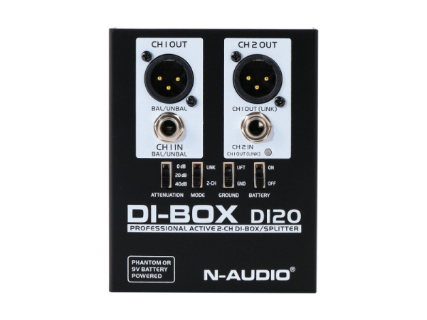 DI20 D.I. Box Дибокс, Преобразователь сигнала для гитары, активный, N-Audio