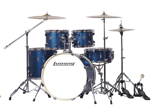 LC198-4 Accent Pro Барабанная установка, синяя, 2 коробки,  Ludwig 